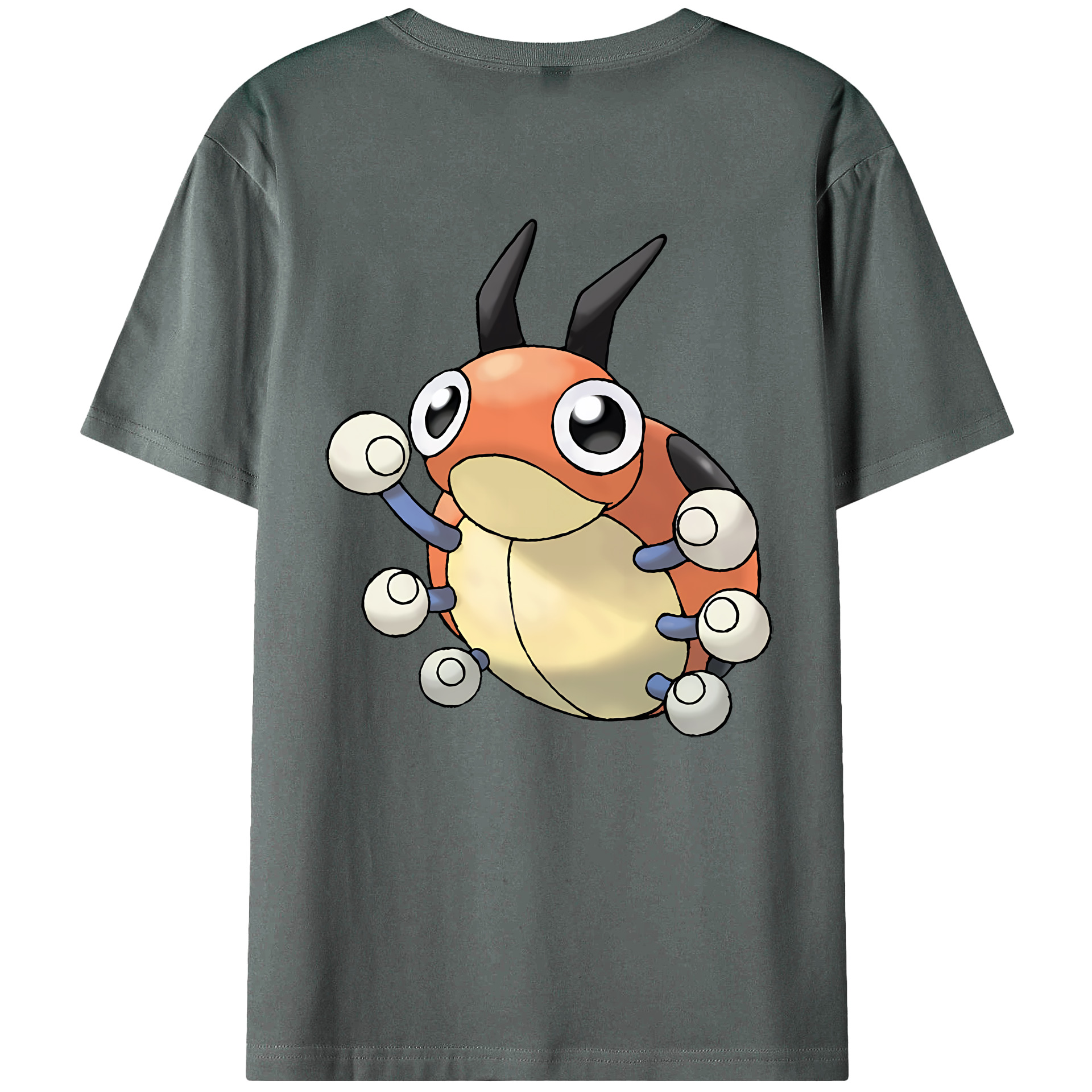 （画像用） ポケットモンスター Pokémon 綿100％ メンズ半袖Tシャツ（バックプリント） 通気性